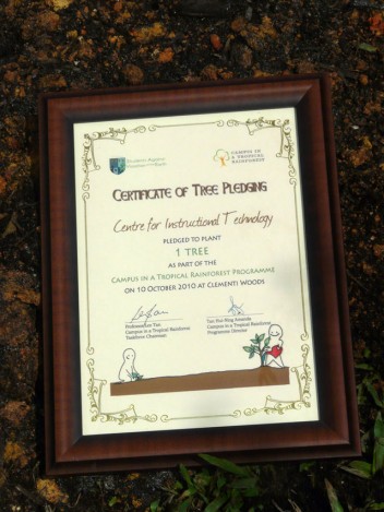 The Tree Planting Certificate