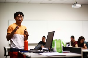 Kevin in a Kristang class (photo by Marvin Tang)