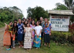 Attired in the traditional costume (sulu chamb and bula shirts) on the last day in Keiyasi