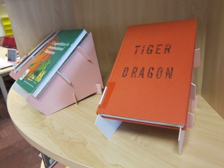 Even the book holders are in pink