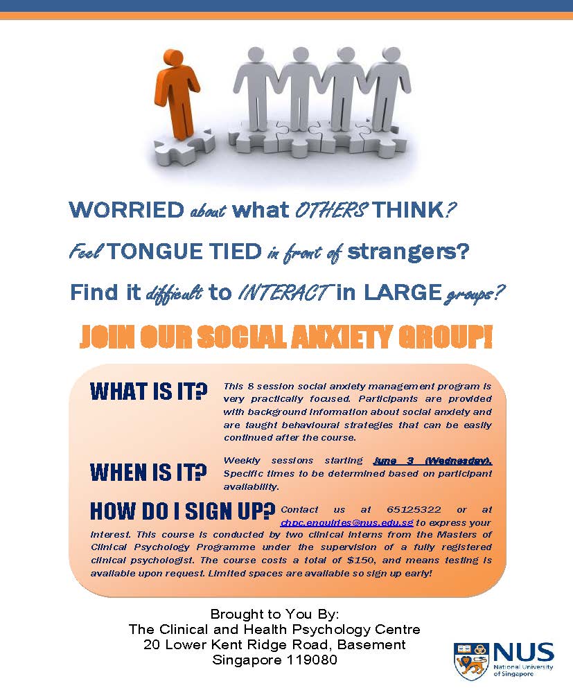 Social Anxiety Management Program (Organized by CHPC)