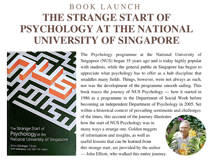 Online Book Launch of "The Strange Start of Psychology at the National University of Singapore"