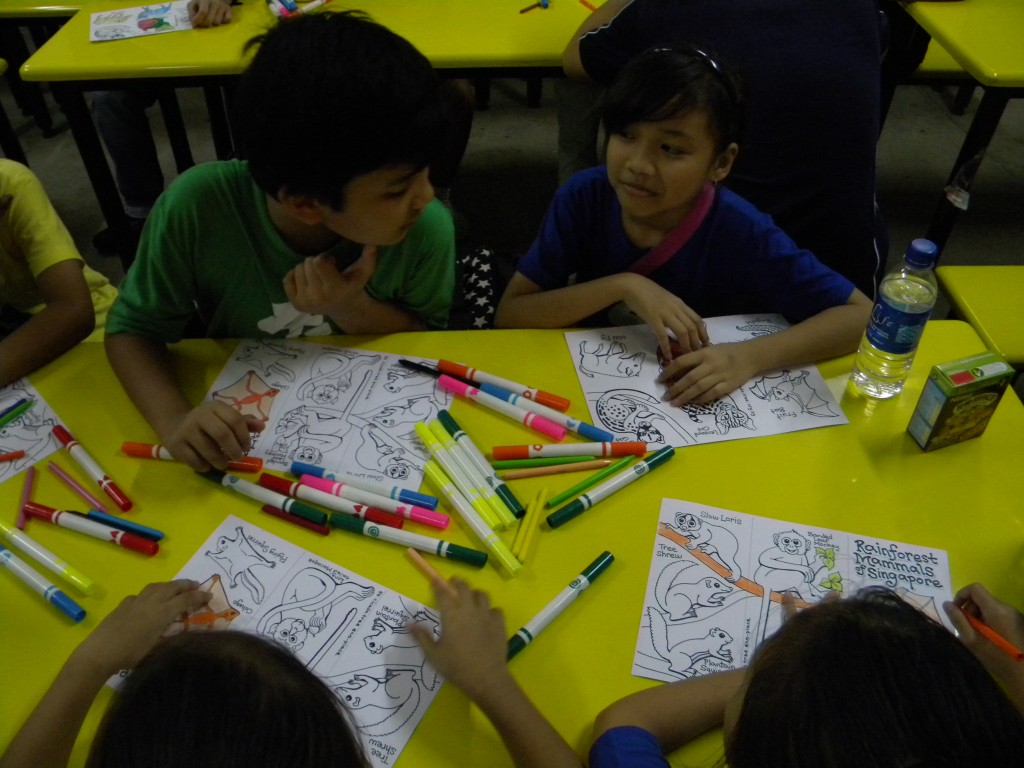 Colouring session of native biodiversity by the students