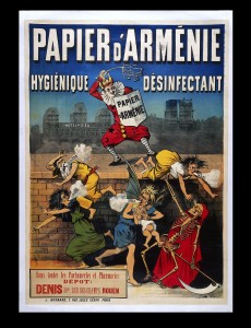 A_jester_representing_the_disinfectant_Papier_d'Arménie_Wellcome_L0032745