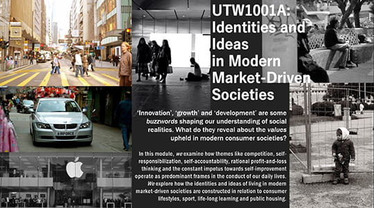UTW1001A course “Identities and Ideas in Modern Market-Driven Societies”
