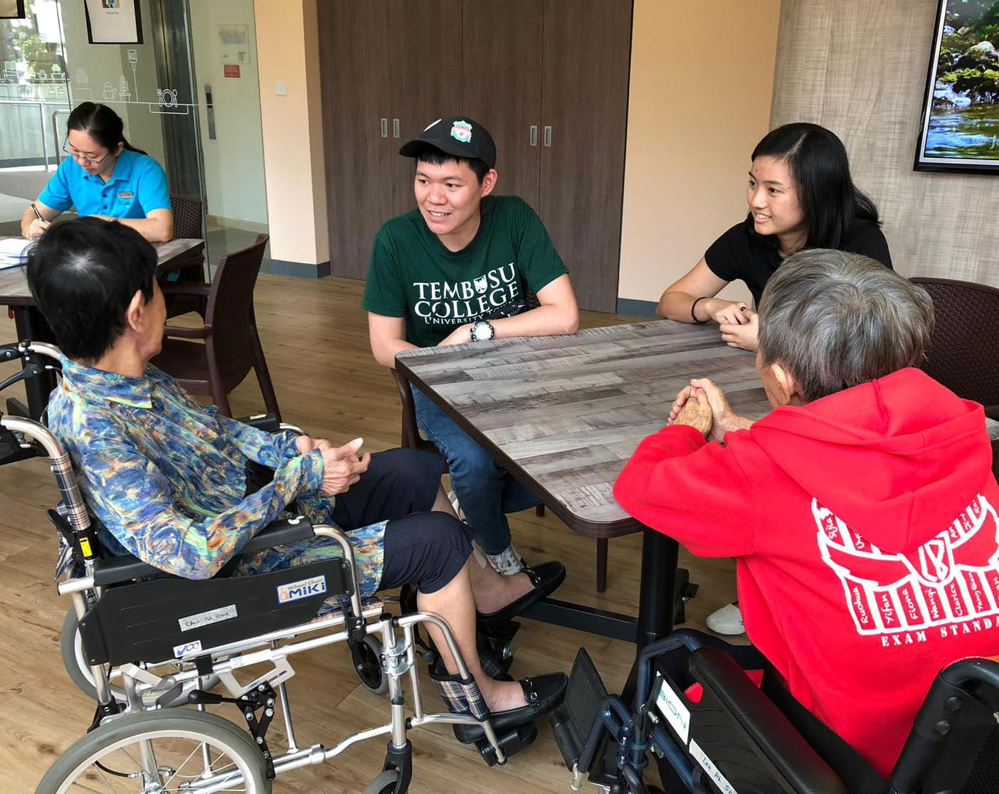 Student engagement with elderly in St Luke’s Elder Care