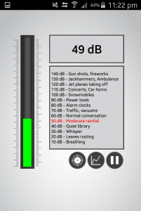 49dB - Sound from my bedroom when soundproof windows are closed